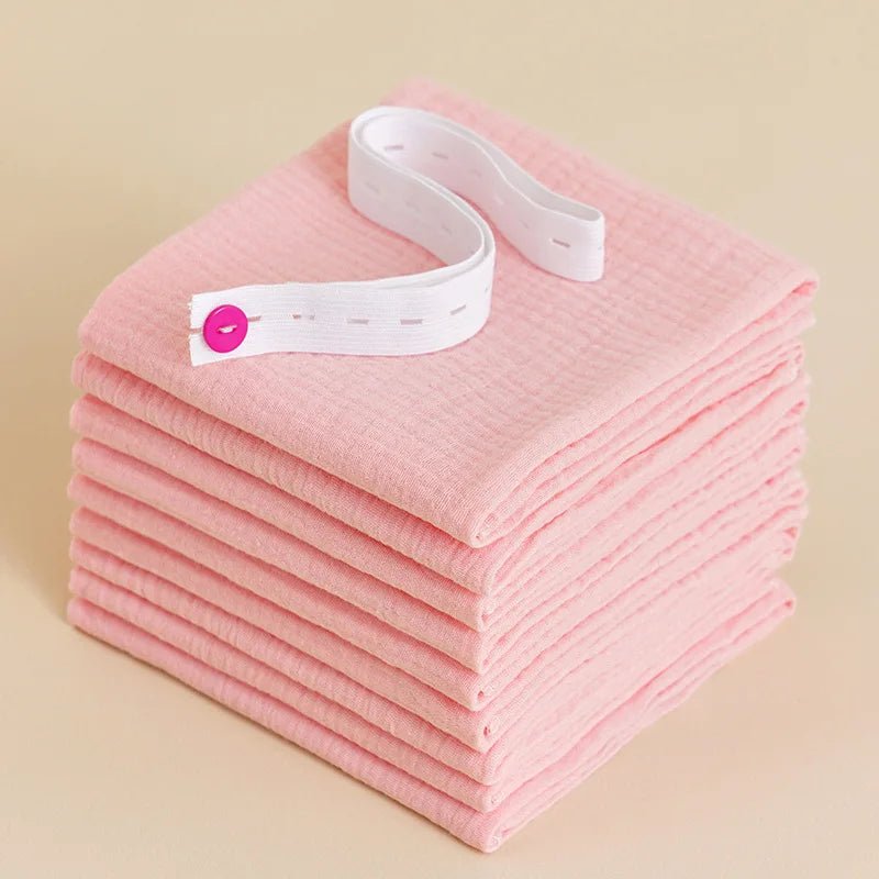8pcs Cotton Baby Gauze Diapers for Newborn Babies Nappy Changing Washable Reusable Double Layer Soft Baby  - La Tienda Bella