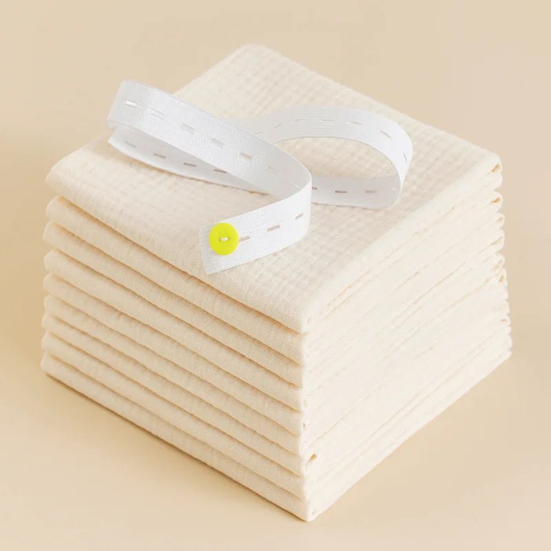 8pcs Cotton Baby Gauze Diapers for Newborn Babies Nappy Changing Washable Reusable Double Layer Soft Baby  - La Tienda Bella