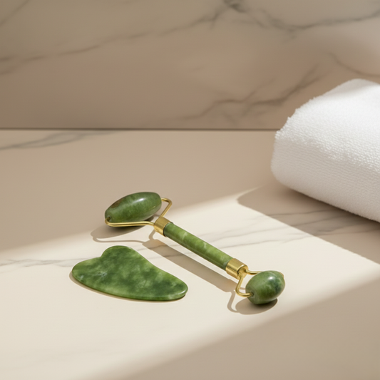 Jade Glow Sculpt Set → Associe éclat, fermeté et massage facial