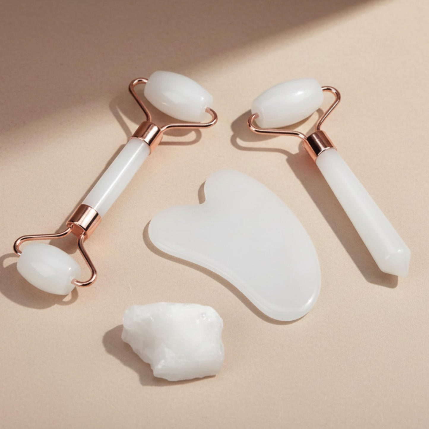 Mini Rouleau de Jade Portable - Massage Yeux et Visage