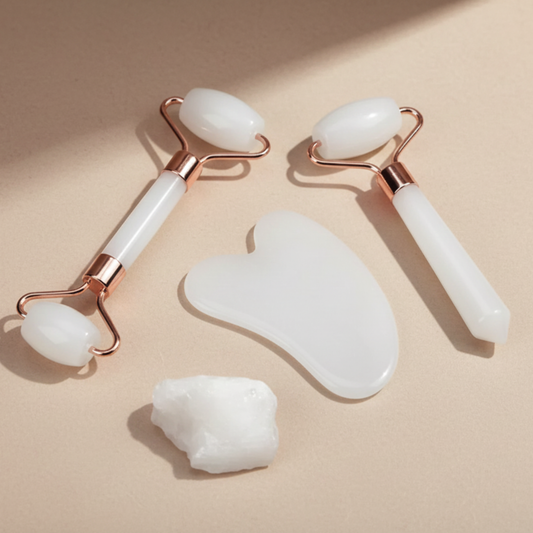 Mini Rouleau de Jade Portable - Massage Yeux et Visage