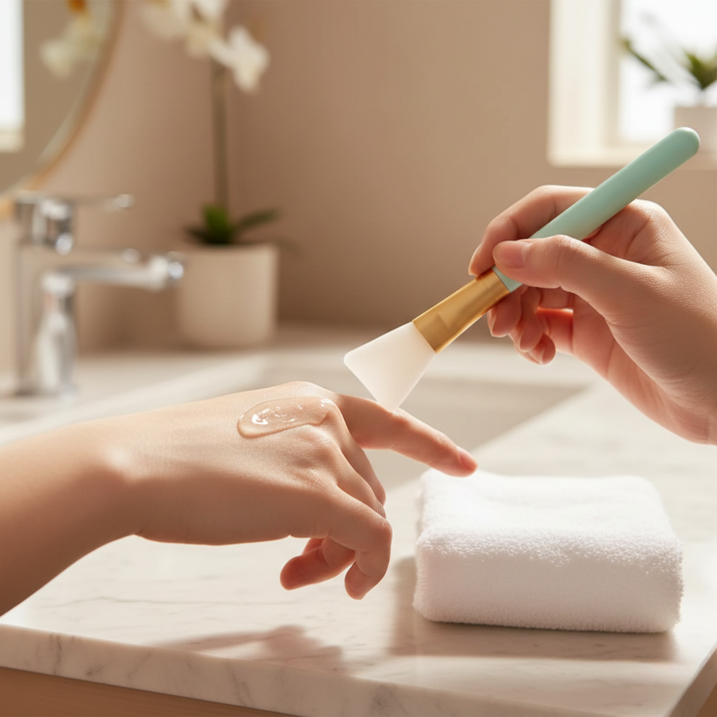 Pinceau Masque Facial en Silicone - Application Précise et Hygiénique