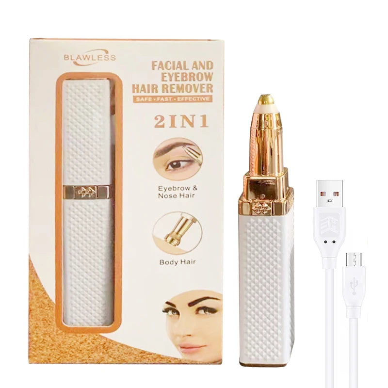 Épilateur Visage Électrique – Retrait Sourcils & Pilosité Doux et Précis
