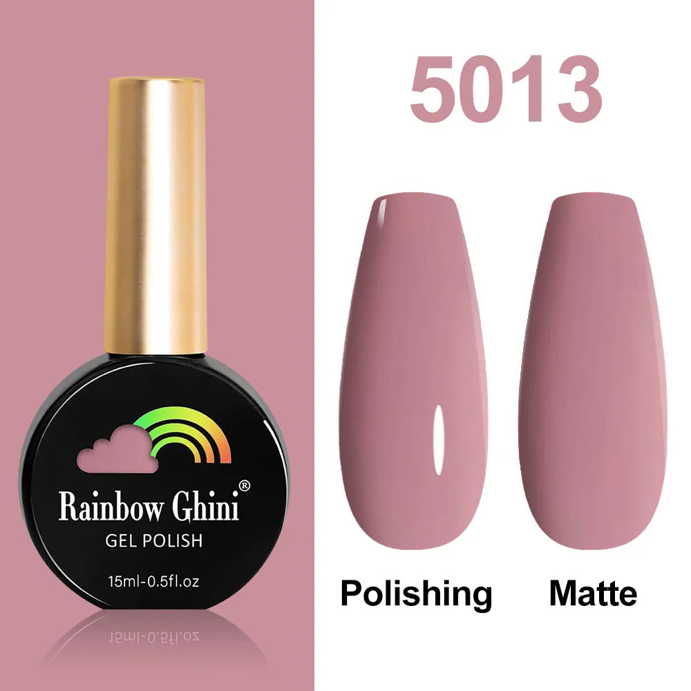 Rainbow Ghini HEMA TPO FREE Nail Gel Polish Nail Supplies Vernis Semi Permanent Glitter Nail Art Manicure LED UV Gel Varnishes