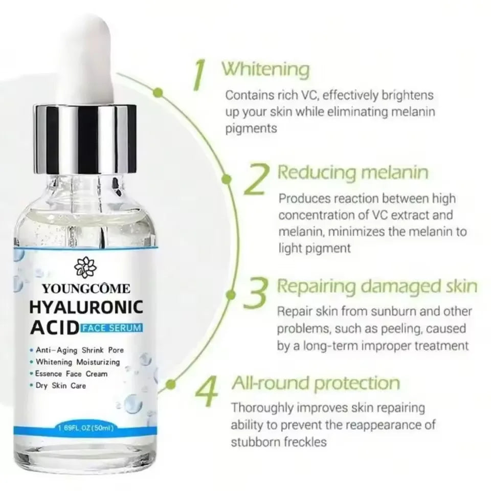 Sérum Éclaircissant à l’Acide Hyaluronique – Teint Unifié & Hydraté