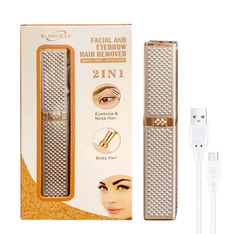 Épilateur Visage Électrique – Retrait Sourcils & Pilosité Doux et Précis