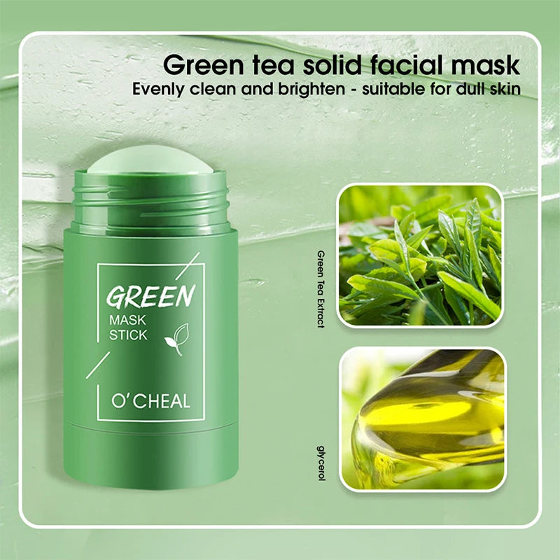 Masque Stick Visage (Thé Vert & Miel) – Nettoyant & Purifiant