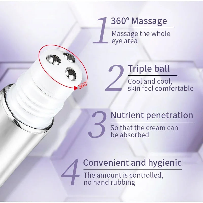 Roller Contour des Yeux 2-en-1 - Massage + Soin Anti-Âge