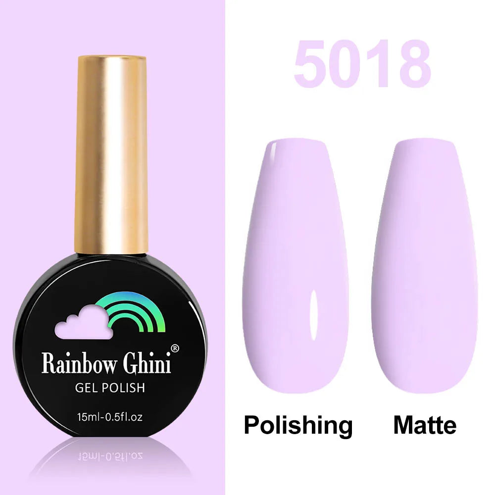 Rainbow Ghini HEMA TPO FREE Nail Gel Polish Nail Supplies Vernis Semi Permanent Glitter Nail Art Manicure LED UV Gel Varnishes