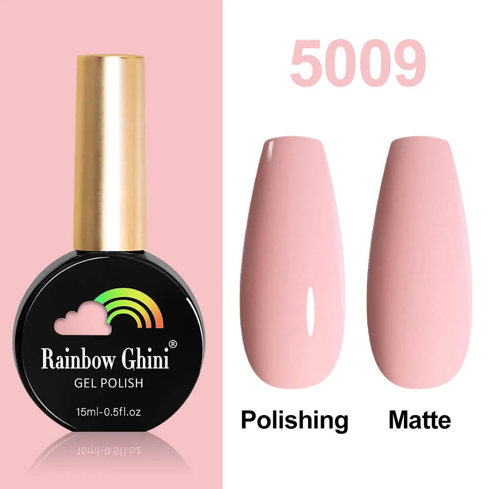 Rainbow Ghini HEMA TPO FREE Nail Gel Polish Nail Supplies Vernis Semi Permanent Glitter Nail Art Manicure LED UV Gel Varnishes