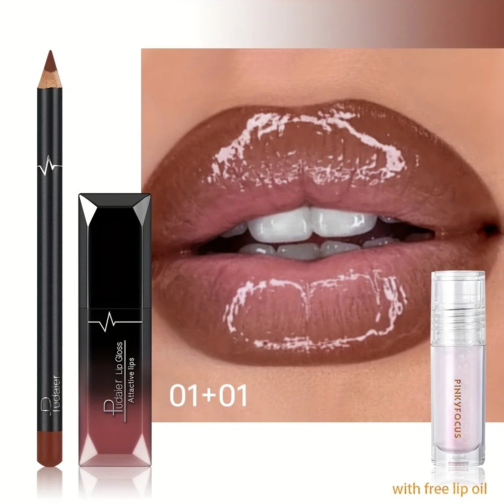 Set Crayon & Gloss – Lèvres Douces & Brillantes + Huile Nourrissante