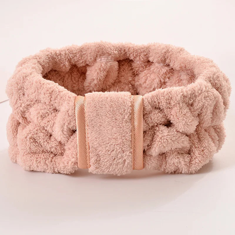 Bandeau Spa Facial en Tissu Éponge - Accessoire Maquillage et Soins du Visage