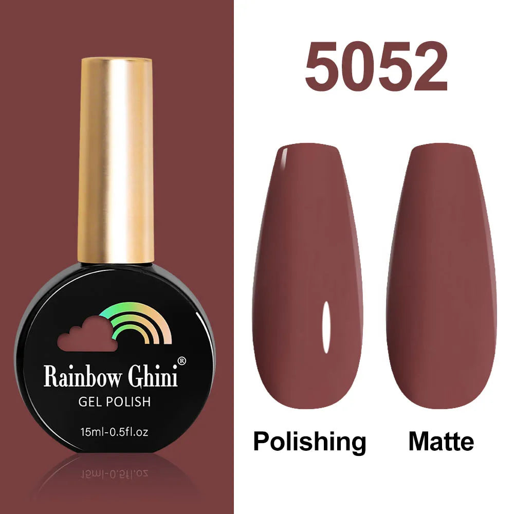 Rainbow Ghini HEMA TPO FREE Nail Gel Polish Nail Supplies Vernis Semi Permanent Glitter Nail Art Manicure LED UV Gel Varnishes