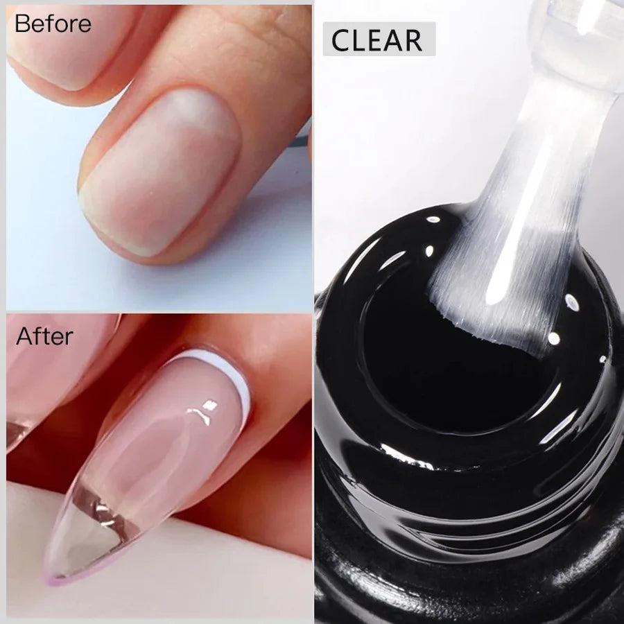 XEIJAYI 7ML Quick Extension Nail Gel Vernis Semi Permanent Acrylic Crystal White Clear Nude Gel Nail Polish UV Construction Gel