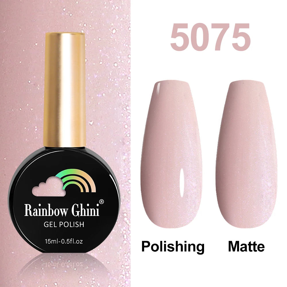 Rainbow Ghini HEMA TPO FREE Nail Gel Polish Nail Supplies Vernis Semi Permanent Glitter Nail Art Manicure LED UV Gel Varnishes