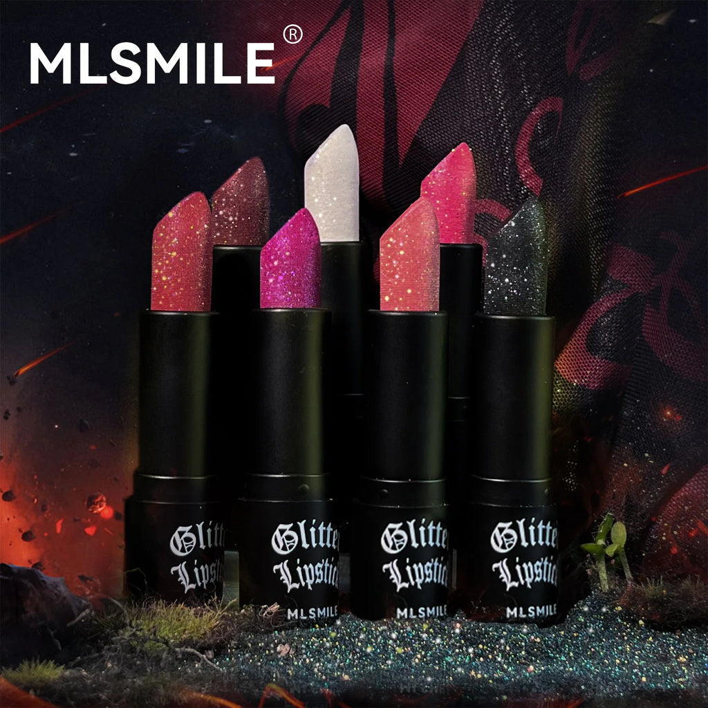 Rouge à Lèvres Pailleté (7 Couleurs) – Effet Diamant & Longue Tenue Waterproof