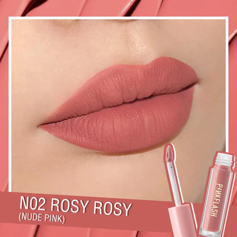 Rouge à Lèvres Mat – Longue Tenue & Waterproof – Texture Velours