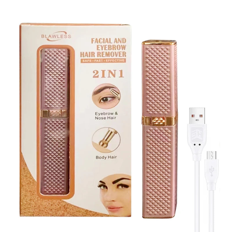 Épilateur Visage Électrique – Retrait Sourcils & Pilosité Doux et Précis