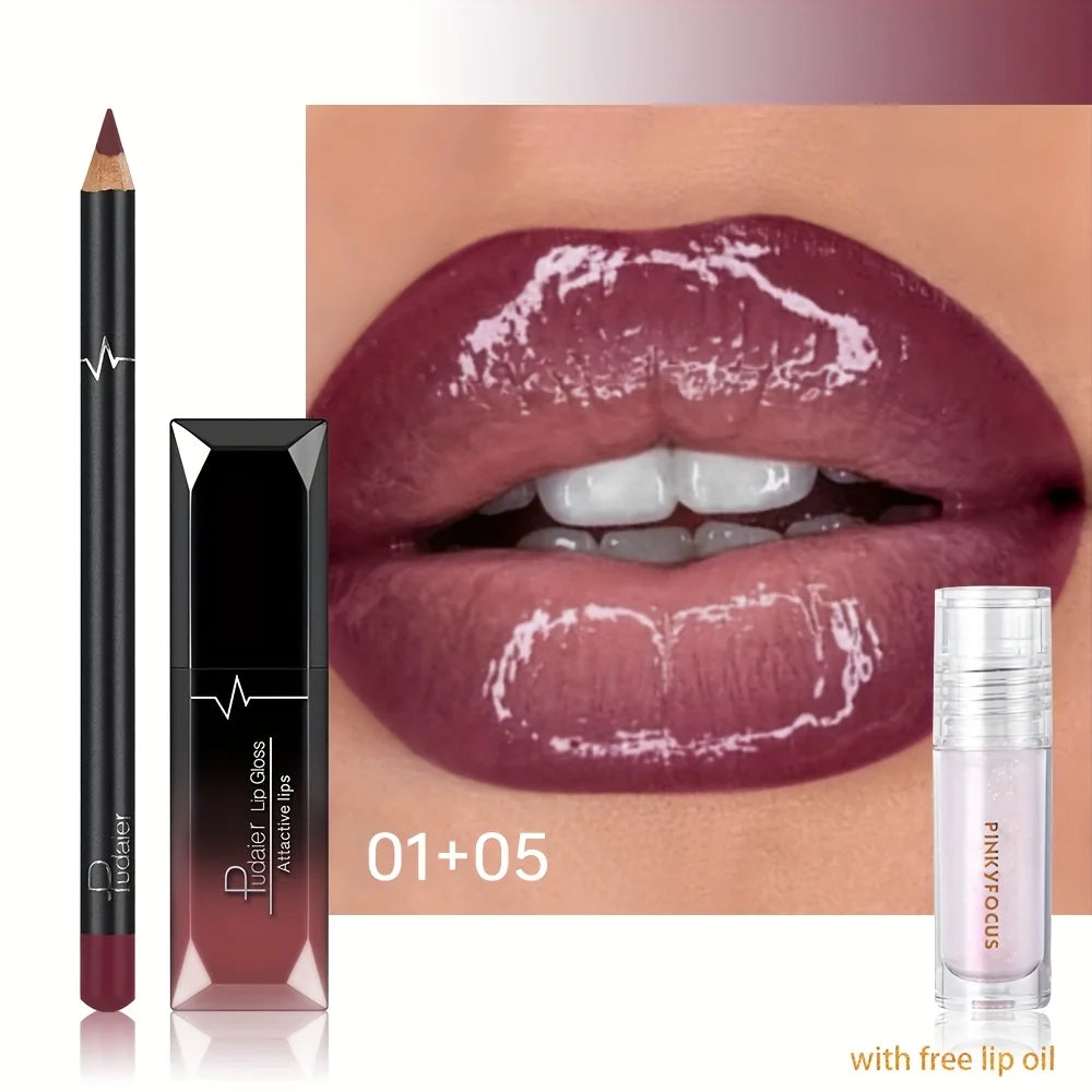 Set Crayon & Gloss – Lèvres Douces & Brillantes + Huile Nourrissante