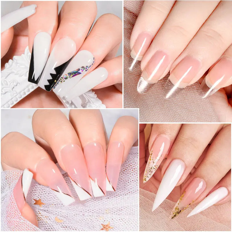 Mtssii 8ML Quick Extension Nail Gel Vernis Nude Milk White Gel Nail Polish UV Semi Permanent Nails Art For Manicure Tools