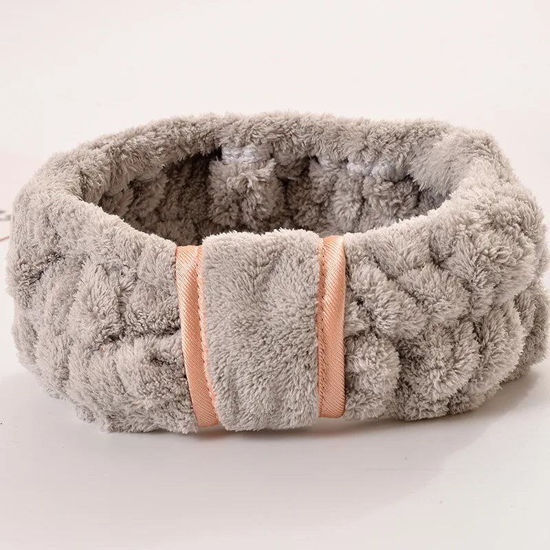 Bandeau Spa Facial en Tissu Éponge - Accessoire Maquillage et Soins du Visage