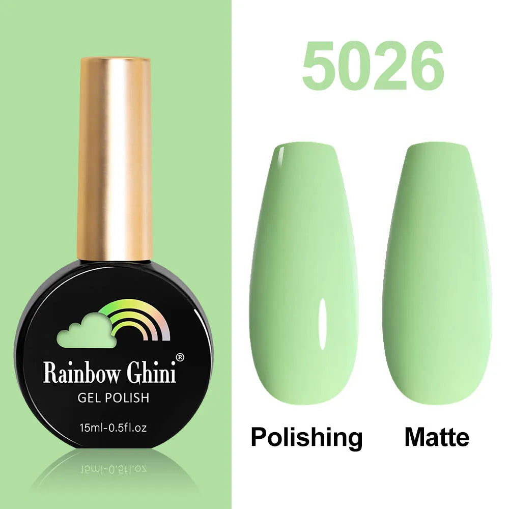 Rainbow Ghini HEMA TPO FREE Nail Gel Polish Nail Supplies Vernis Semi Permanent Glitter Nail Art Manicure LED UV Gel Varnishes
