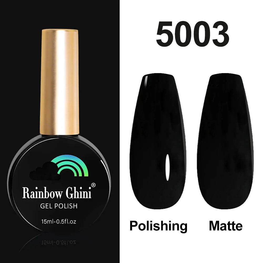 Rainbow Ghini HEMA TPO FREE Nail Gel Polish Nail Supplies Vernis Semi Permanent Glitter Nail Art Manicure LED UV Gel Varnishes