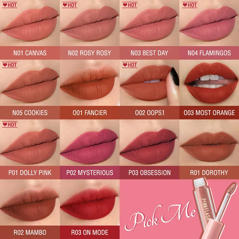 Rouge à Lèvres Mat – Longue Tenue & Waterproof – Texture Velours