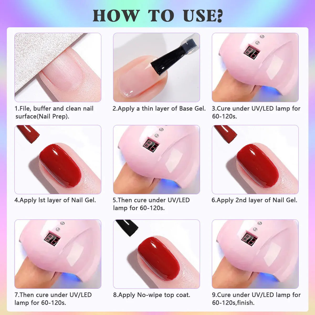 VOKY 3PCS 7ml New Trend Semi-Permanent Nail Polish Gel, Rich in Color, LED Nail Salon DIY Nail Polish Gel