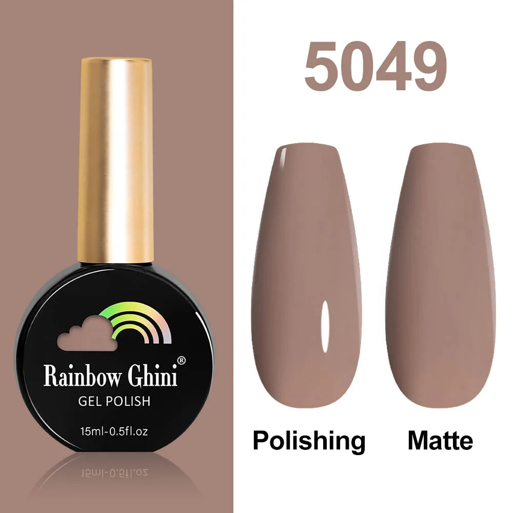 Rainbow Ghini HEMA TPO FREE Nail Gel Polish Nail Supplies Vernis Semi Permanent Glitter Nail Art Manicure LED UV Gel Varnishes