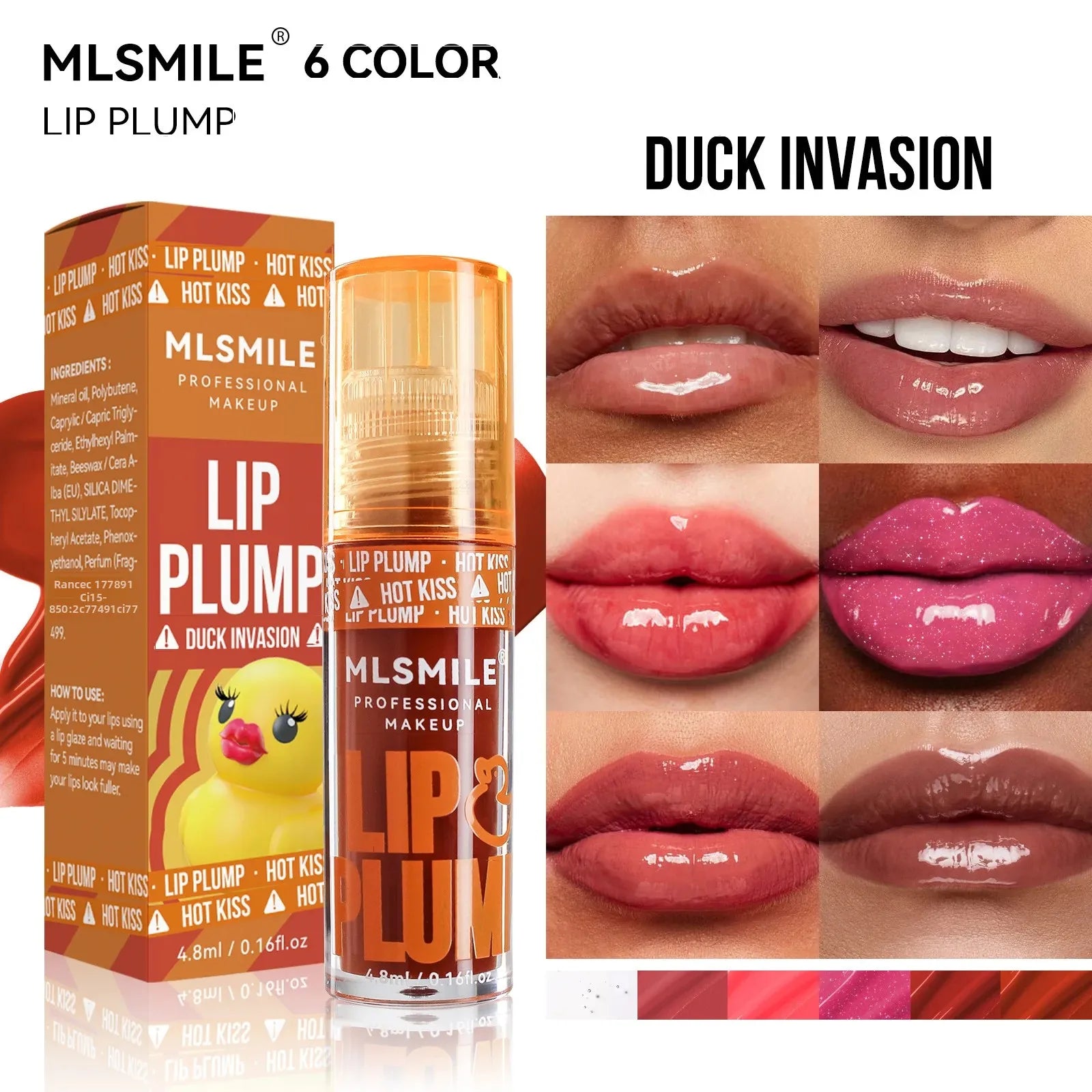 Gloss Huile Effet Miroir – Design “Canard mignon” – Hydratant & Brillant
