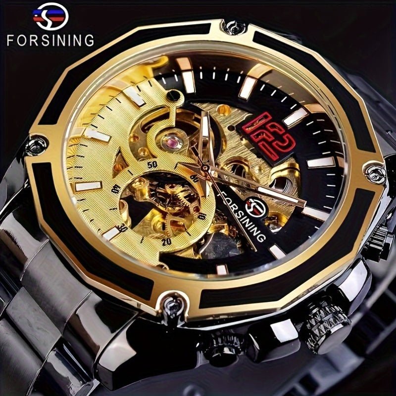 A Popular Hollowed - out Pure Mechanical Watch For Men In 2024, With High Appearance Value, Light Luxury, Cool Fashion, And Unique Full - automatic Mechanical Watch For Men, Versatile And Handsome Hot Sale Watch For Male Students - La Tienda Bella