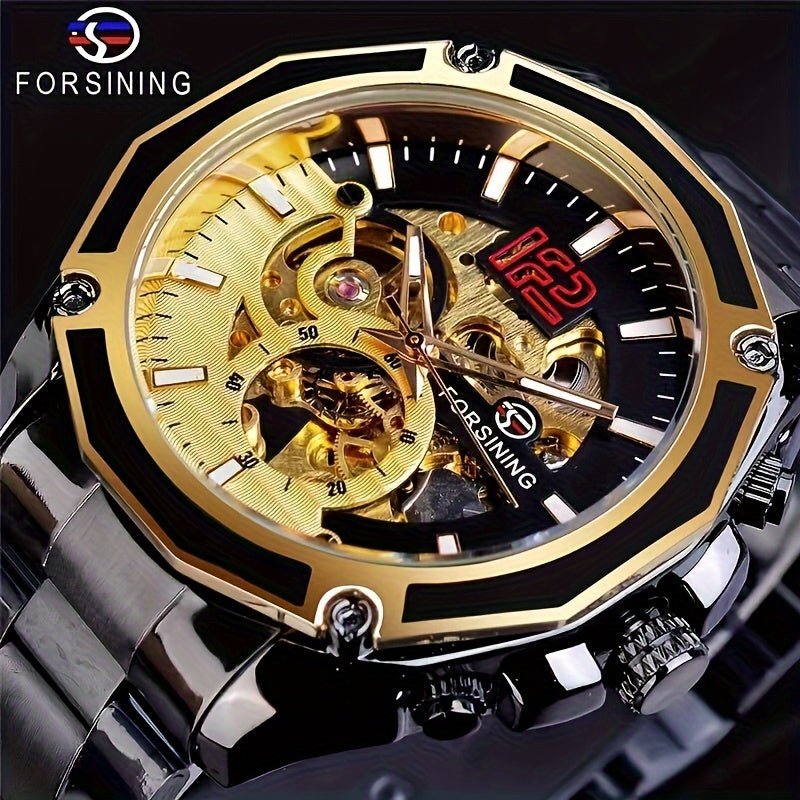 A Popular Hollowed - out Pure Mechanical Watch For Men In 2024, With High Appearance Value, Light Luxury, Cool Fashion, And Unique Full - automatic Mechanical Watch For Men, Versatile And Handsome Hot Sale Watch For Male Students - La Tienda Bella