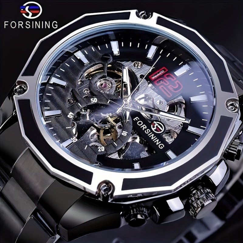 A Popular Hollowed - out Pure Mechanical Watch For Men In 2024, With High Appearance Value, Light Luxury, Cool Fashion, And Unique Full - automatic Mechanical Watch For Men, Versatile And Handsome Hot Sale Watch For Male Students - La Tienda Bella