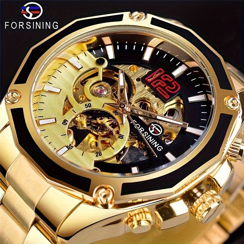 A Popular Hollowed - out Pure Mechanical Watch For Men In 2024, With High Appearance Value, Light Luxury, Cool Fashion, And Unique Full - automatic Mechanical Watch For Men, Versatile And Handsome Hot Sale Watch For Male Students - La Tienda Bella