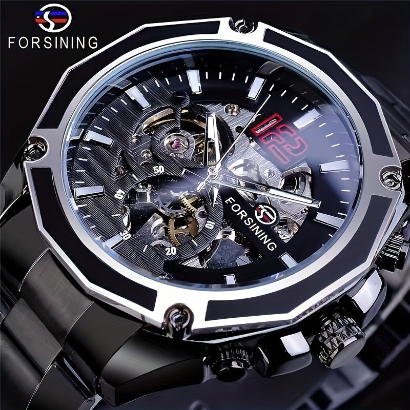A Popular Hollowed - out Pure Mechanical Watch For Men In 2024, With High Appearance Value, Light Luxury, Cool Fashion, And Unique Full - automatic Mechanical Watch For Men, Versatile And Handsome Hot Sale Watch For Male Students - La Tienda Bella