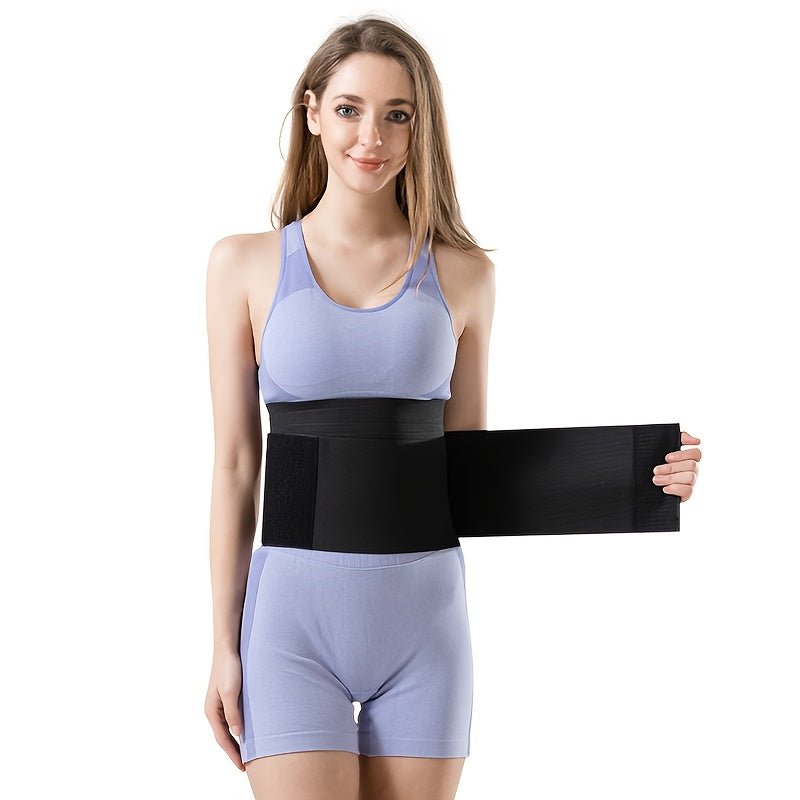 Adjustable Elastic Waist Trainer Belt - Slimming Body Shaper for Women & Men, Stretchy Fitness Waistband, Breathable Fabric, 157.48inch Long, Black, Fitness Accessory|Workout Enhancer|Breathable Material - La Tienda Bella