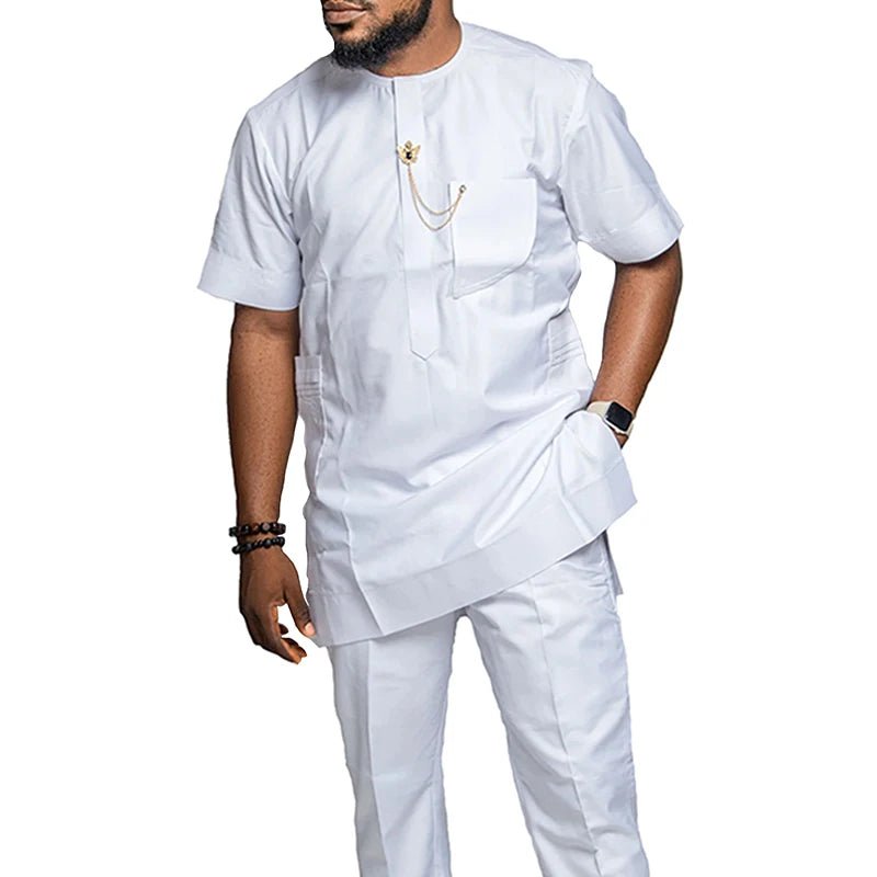 african muslim's evening dresses for men set fashion kaftan outfit dashiki africa clothing casual robe africaine party suit 2025 - La Tienda Bella