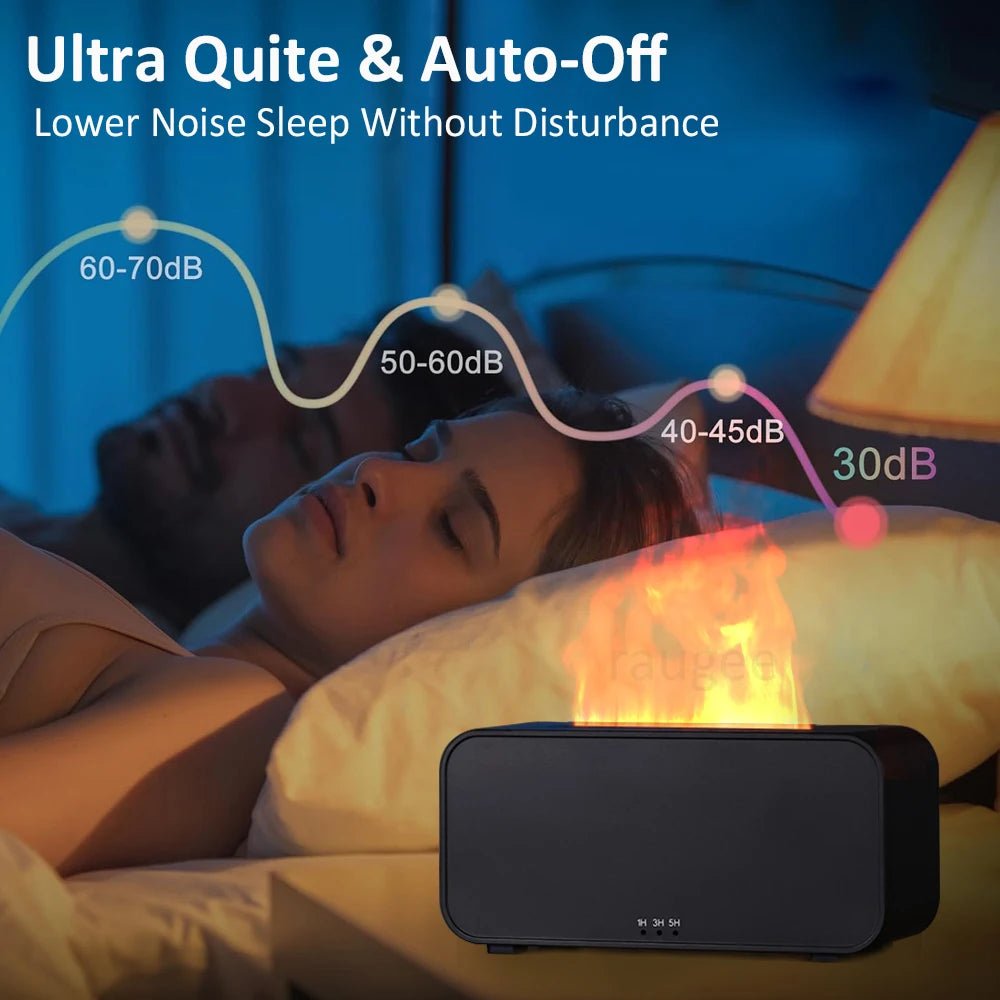 Air Aroma Humidifier Diffuser Essential Oils Humidifiers Mini Flame Automatic Fragrance Diffuser Home Humidifier With LED Light - La Tienda Bella