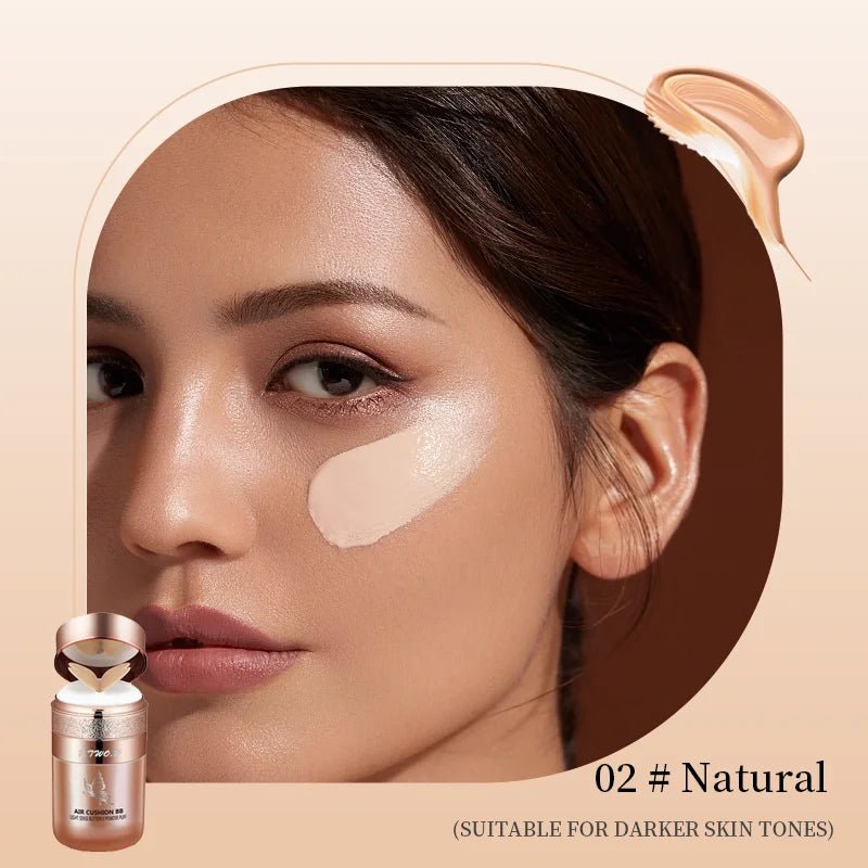 Air Cushion BB Cream Butterfly Powder Puff Moisturizing Foundation Concealer Whitening Oil - control Waterproof Makeup Cosmetics - La Tienda Bella