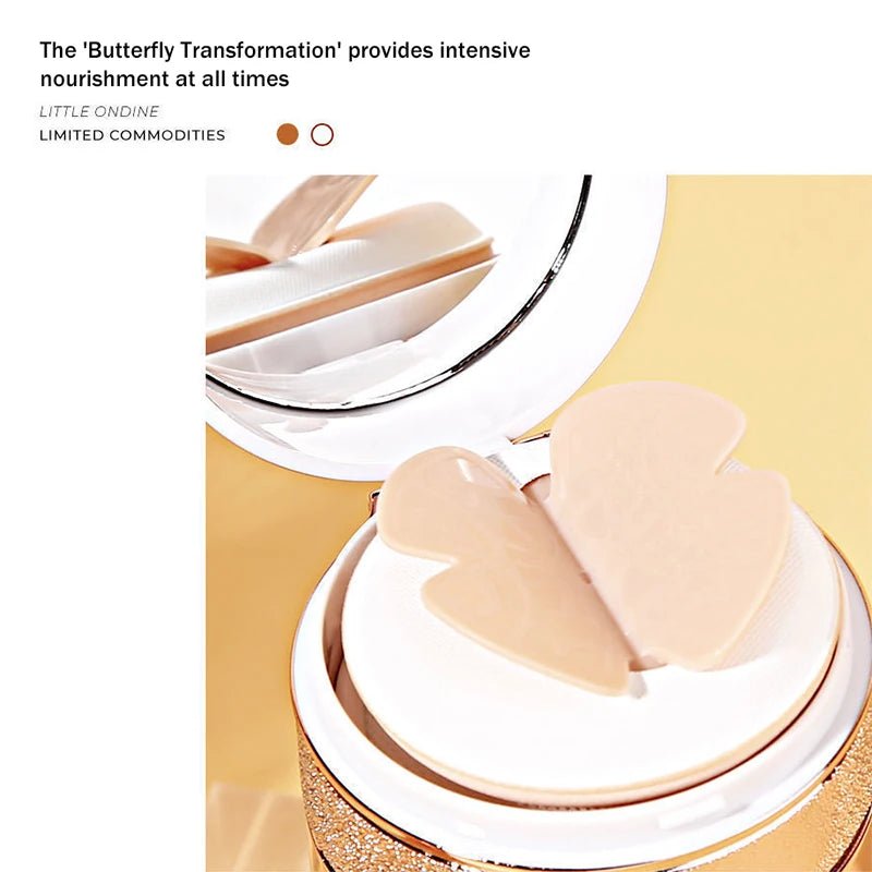 Air Cushion BB Cream Butterfly Powder Puff Moisturizing Foundation Concealer Whitening Oil - control Waterproof Makeup Cosmetics - La Tienda Bella
