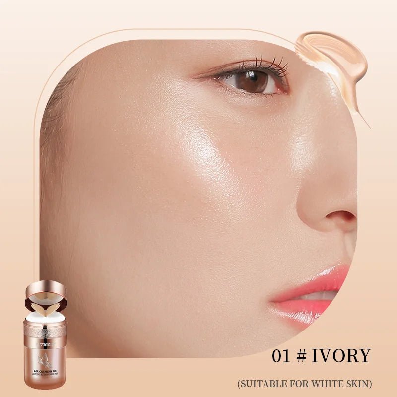 Air Cushion BB Cream Butterfly Powder Puff Moisturizing Foundation Concealer Whitening Oil - control Waterproof Makeup Cosmetics - La Tienda Bella
