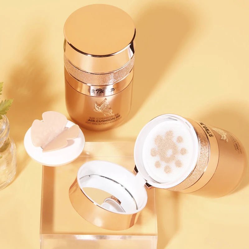 Air Cushion BB Cream Butterfly Powder Puff Moisturizing Foundation Concealer Whitening Oil - control Waterproof Makeup Cosmetics - La Tienda Bella