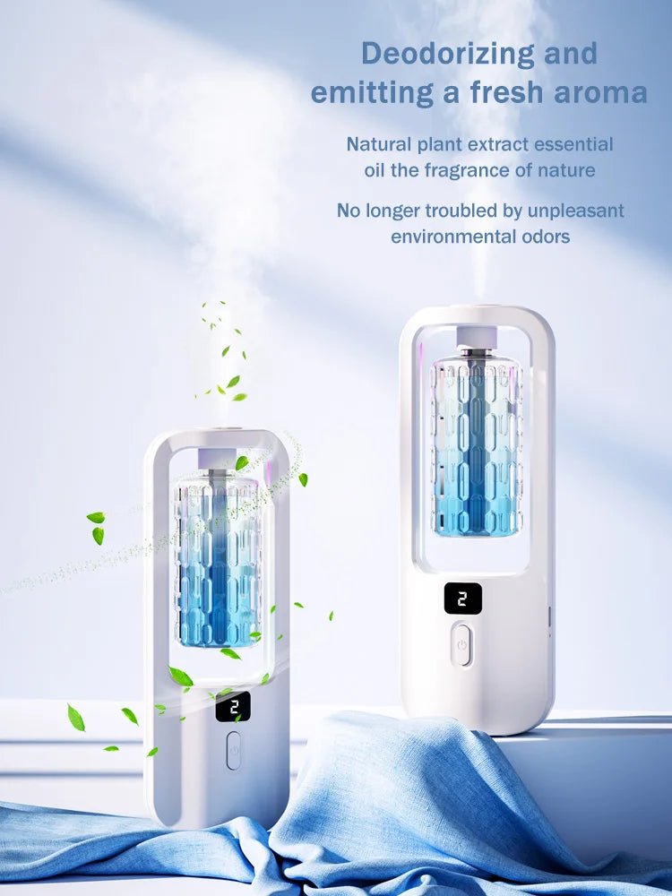 Automatic aromatherapy diffuser for eliminating odors, suitable for household use, with essential oil for air freshening. - La Tienda Bella