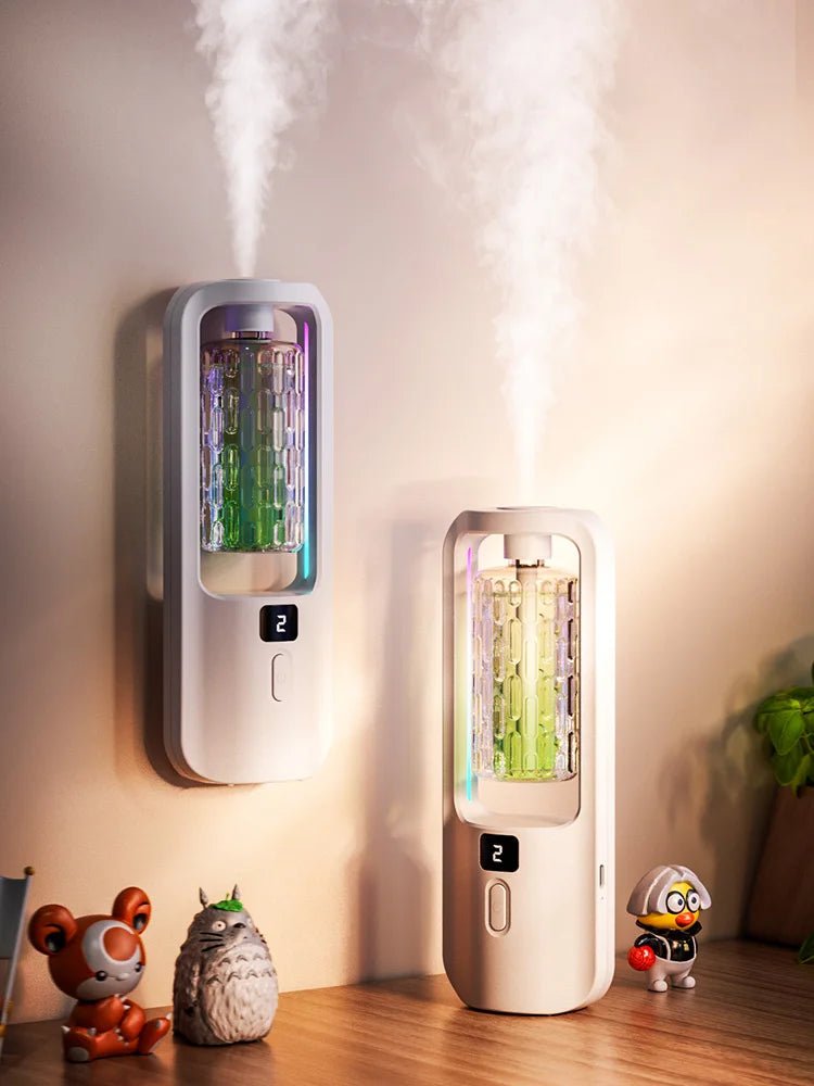 Automatic aromatherapy diffuser for eliminating odors, suitable for household use, with essential oil for air freshening. - La Tienda Bella