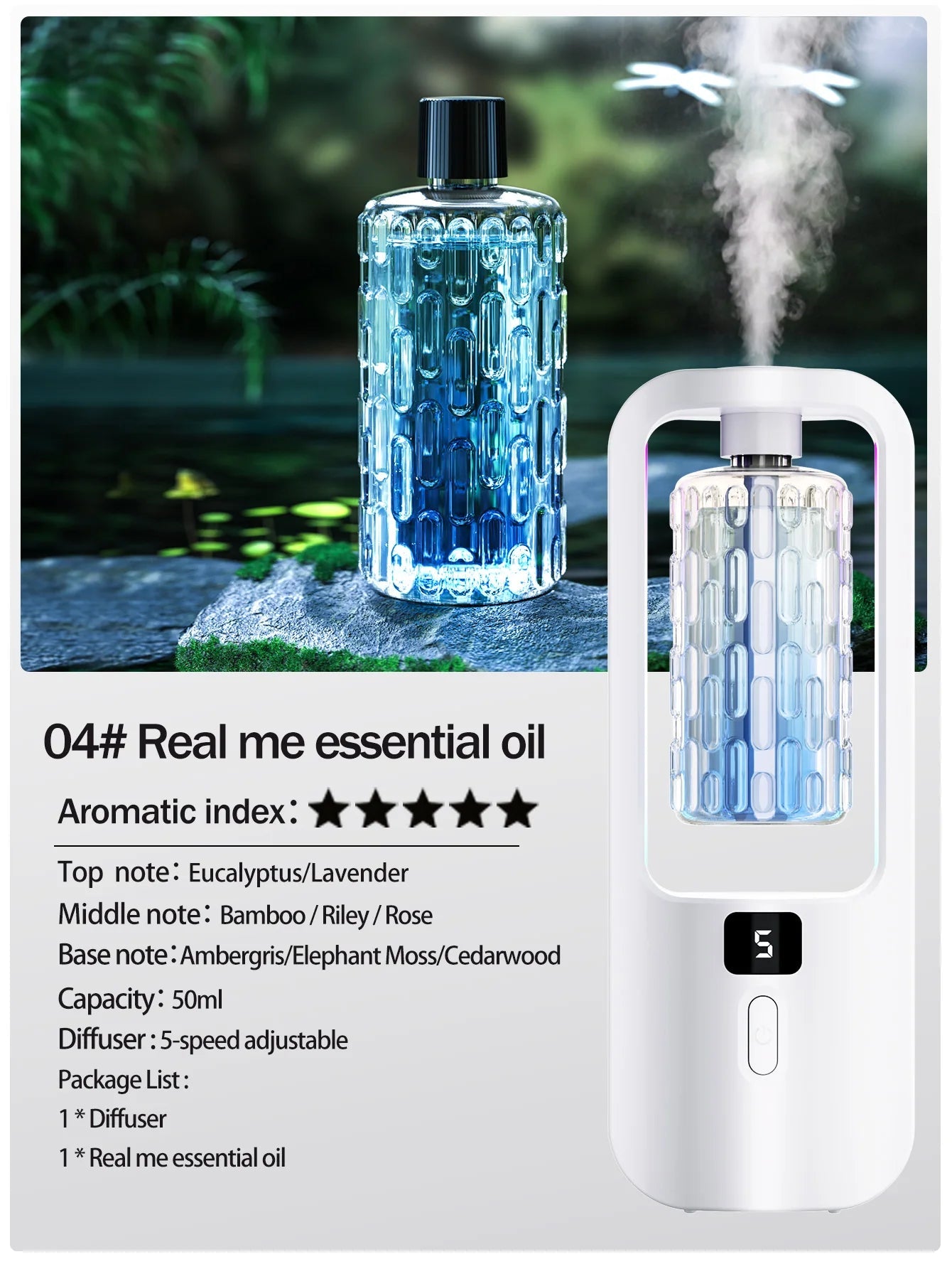 Automatic aromatherapy diffuser for eliminating odors, suitable for household use, with essential oil for air freshening. - La Tienda Bella