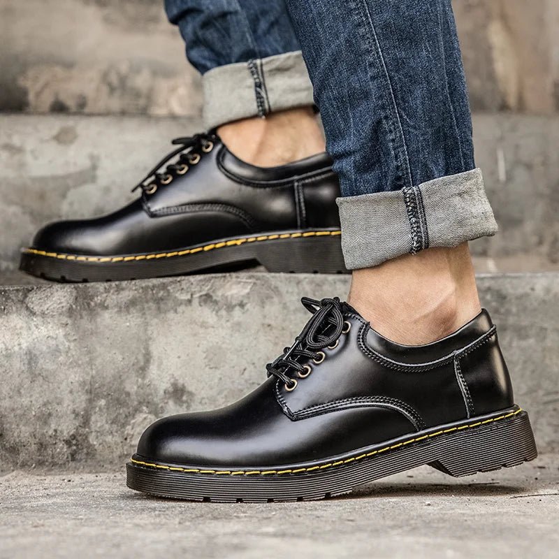 Autumn Classic Luxury Leather Shoes Men Casual Business Oxford Shoes Men Tooling Shoes Men Designer Black Formal Shoes For Men - La Tienda Bella