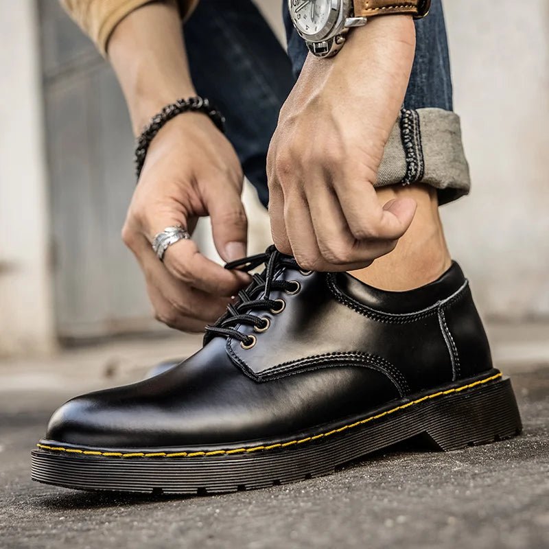 Autumn Classic Luxury Leather Shoes Men Casual Business Oxford Shoes Men Tooling Shoes Men Designer Black Formal Shoes For Men - La Tienda Bella