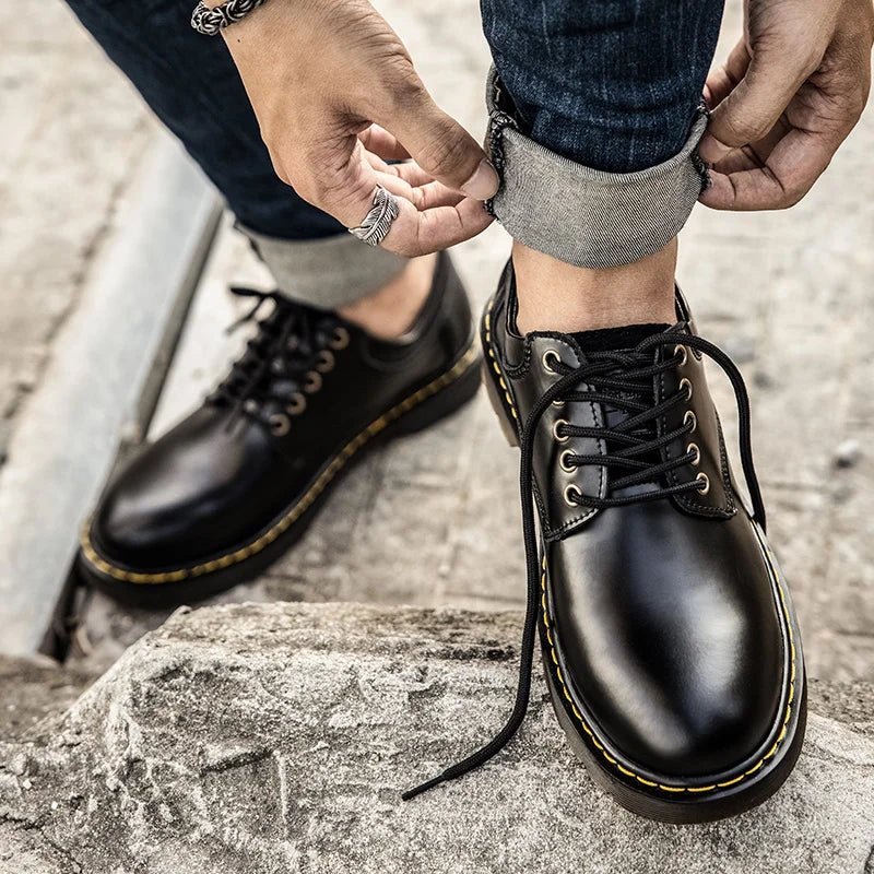 Autumn Classic Luxury Leather Shoes Men Casual Business Oxford Shoes Men Tooling Shoes Men Designer Black Formal Shoes For Men - La Tienda Bella