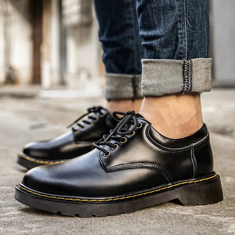 Autumn Classic Luxury Leather Shoes Men Casual Business Oxford Shoes Men Tooling Shoes Men Designer Black Formal Shoes For Men - La Tienda Bella